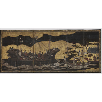 Screen - Arrival of a Portuguese ship