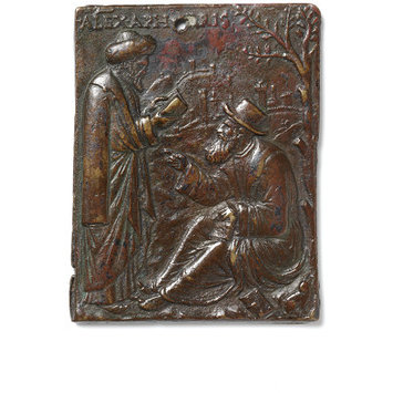 Plaquette - Aristotle and Alexander of Aphrodisias