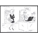 Drawing - "I'm your secretary, sir. I'd tell you my name, but then I'd have to kill you."