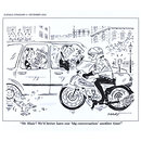 "Mr Blair? We'd better have our 'big conversation' another time!" (Print)