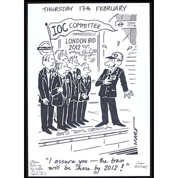 Drawing - "I assure you - the train will be here by 2012!" Drawing - "I assure you - the train will be here by 2012!"