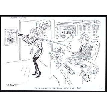 Drawing - "I assume this is about your pay rise."