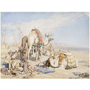 Watercolour - A Halt in the Desert Watercolour - A Halt in the Desert
