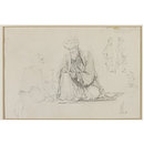 Drawing - Sketch of a letter-writer Drawing - Sketch of a letter-writer