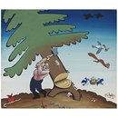 Drawing - The Woodcutter Chopping Down The Tree; The Story of a Tree