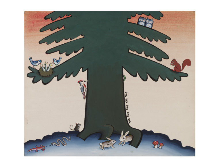 tree drawings for kids. The Tree with Animals