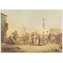 Rabszolcavasar Alexandriaban ; Slave market in Alexandria (Lithograph)