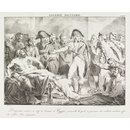 Desgenettes, médecin en chef de l'armeé d'Egypte, s'inocule la peste en présence des soldats malades afin de calmer leur imagination (Lithograph)