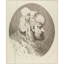 Bust of an Oriental Chief (Etching and stipple)
