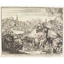 Loopgraven, Batteryen, en Krygsgewelt der Turken etc voor Weenen.  Approches Batteries et prepatifs de guerre des Turcqs etc devant Vienne (Etching)