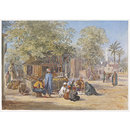 Egyptian Village Scene (Watercolour)