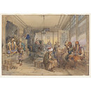 A Turkish Coffee-House, Constantinople (Watercolour)