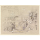 Interior of the Mosque of Aya Sofya, Istanbul  [Interior of Hagia Sophia, Constantinople] (Watercolour)