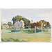 Watercolour - View of the Ruins of the Cloister, the Belfry of St. Mary's Church, and the Vicarage, Tilty; Recording Britain Collection