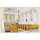 Interior of St. Mary's Church, Tilty; Recording Britain Collection (Watercolour)