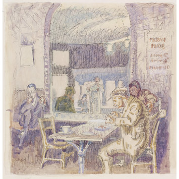Watercolour - The Phoenix Eating House, Braintree; Recording Britain Collection