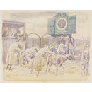 The Cattle Market, Braintree; Recording Britain Collection (Watercolour)