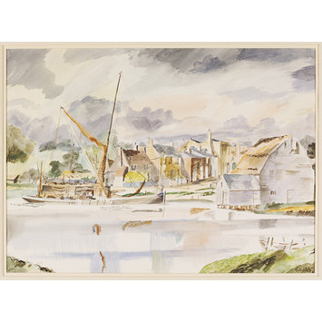 Watercolour - St Osyth's Quay; Recording Britain Collection