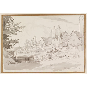 Watercolour - The Abbey, Audley End; Recording Britain Collection