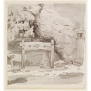 The Pillory in the Castle Ruins, Saffron Walden; Recording Britain Collection (Watercolour) The Pillory in the Castle Ruins, Saffron Walden; Recording Britain Collection (Watercolour)