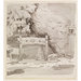 Watercolour - The Pillory in the Castle Ruins, Saffron Walden; Recording Britain Collection