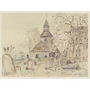 The Detached Belfrey, Pembridge; Recording Britain (Watercolour)
