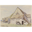 The Old Church (now a barn), Leonard Stanley; Recording Britain (Watercolour) The Old Church (now a barn), Leonard Stanley; Recording Britain (Watercolour)