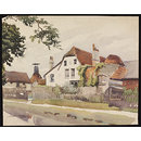 Kilns and Maltings on the Canal Bank, Bishop's Stortford; Recording Britain (Watercolour)