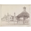 Evacuees and Air Force, Houghton; Recording Britain (Drawing)
