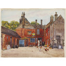 At the back of The White Hart, St. Ives; Recording Britain (Watercolour)
