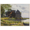 Hemingford Mill; Recording Britain (Watercolour)