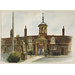 Watercolour - Fishermen's Almshouses, Great Yarmouth; Recording Britain