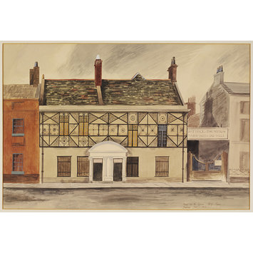 Watercolour - House on the Square, King's Lynn; Recording Britain