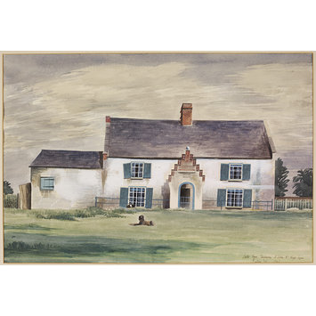Watercolour - Castle Farm, Terrington St John, near King's Lynn; Recording Britain