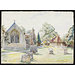 Watercolour - East Bergholt Church and Bell Cage; Recording Britain