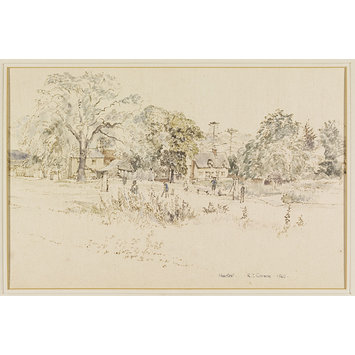 Watercolour - Hartest; Recording Britain