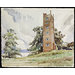 Watercolour - Freston Tower; Recording Britain