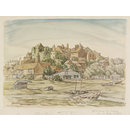 Ypres Tower, Rye, from the River Rother, Sussex; Recording Britain (Watercolour)