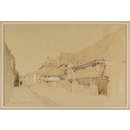 High Street, Southover, looking East; Recording Britain (Watercolour)