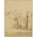 St. Martins Lane, Lewes; Recording Britain (Drawing)