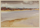 Fishbourne and the Downs from Dell Quay; Recording Britain (Watercolour)