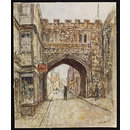 North Gate, Salisbury; Recording Britain (Watercolour) North Gate, Salisbury; Recording Britain (Watercolour)