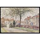 The High Street, Marlborough, from St.Peter's Churchyard; Recording Britain (Watercolour)
