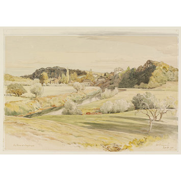 Watercolour - The Terne at Knightwick; Recording Britain Watercolour - The Terne at Knightwick; Recording Britain
