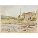 Knightwick Mill; Recording Britain (Watercolour)
