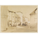 Brighton Place, showin the Druid's Head; Recording Britain (Drawing)