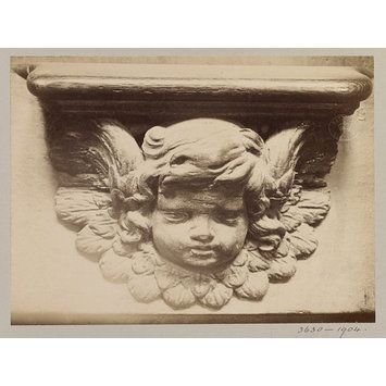 Photograph - Church of SS Gervais et Protais, Miserere Seat (Cherub's head), XVI Century, Paris, France; Old Paris Photograph - Church of SS Gervais et Protais, Miserere Seat (Cherub's head), XVI Century, Paris, France; Old Paris