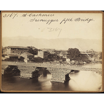 Photograph - Cashmere. Srinuggur fifth Bridge Photograph - Cashmere. Srinuggur fifth Bridge