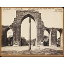 Delhi.  Sculptured Arch & Iron Pillar (Photograph)