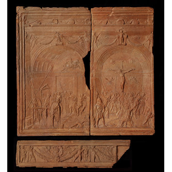 Relief - The Forzori Altar; The Flagellation and Crucifixion